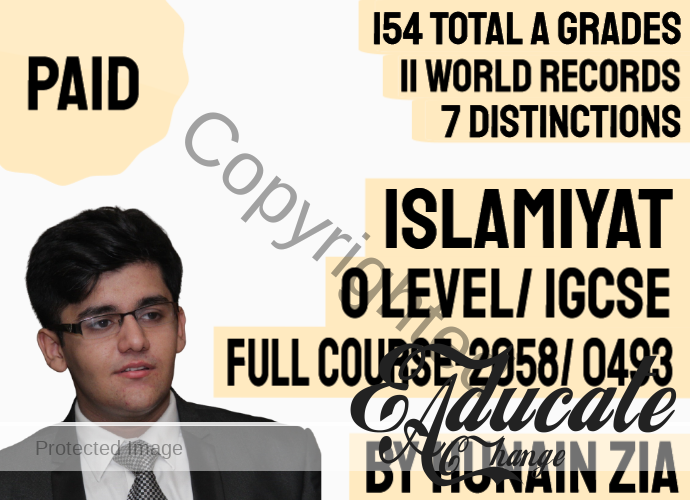 O Level Islamiyat 2058 Full Scale Course and IGCSE Islamiyat 0480 Full Scale Course