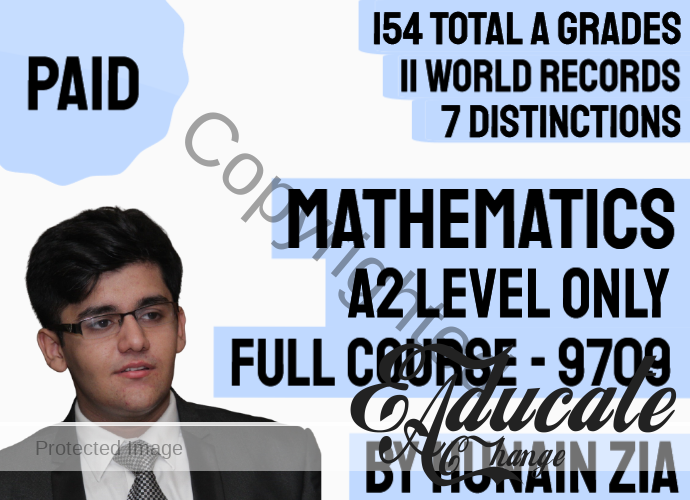 A2 Level Mathematics (A Level Mathematics) Full Scale Course 9709