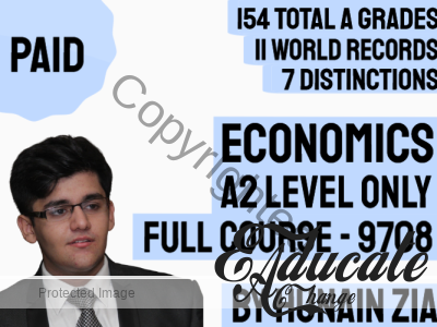 Economics (9708)- A2 Level ONLY (NOT AS) – Full Scale Course