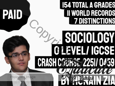 Sociology (2251) OR Sociology (0495)- O Level or IGCSE – Crash Course