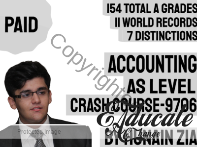 Accounting (9706)- AS LEVEL – Crash Course