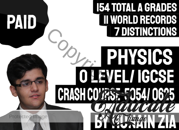 O Level Physics Crash Course 5054 And IGCSE Physics Crash Course 0625