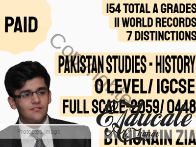 Pakistan Studies (2059/01) OR Pakistan Studies (0448/01) – The History and Culture of Pakistan – O Level Or IGCSE – Full-Scale Course