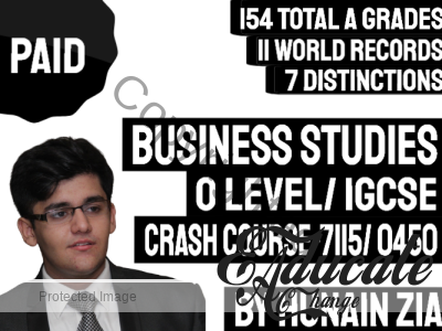 O Level Business Studies 7115 Crash Course & IGCSE Business Studies 0450 Crash Course