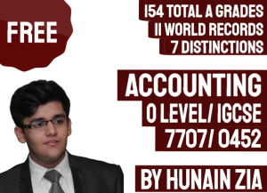O Level Accounting 7707 / IGCSE Accounting 0452 Free Material, Free notes, complete notes, free video lectures, free quizzes. free past paper pattern, free paper technique, free tricks.